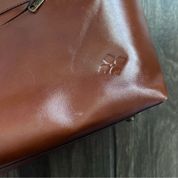 Patricia Nash Alessano Leather Shoulder Bag in Dark Tan - Picture 8 of 12